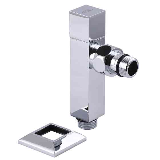 Набір Кран напівобертовий кутовий з американкою SOLOMON LUX 1/2″ CUBE CHROM 8888 (1уп.) Тернополь