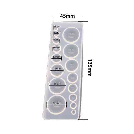 Молд силиконовый Полусферы 135 на 45 мм серый Киев