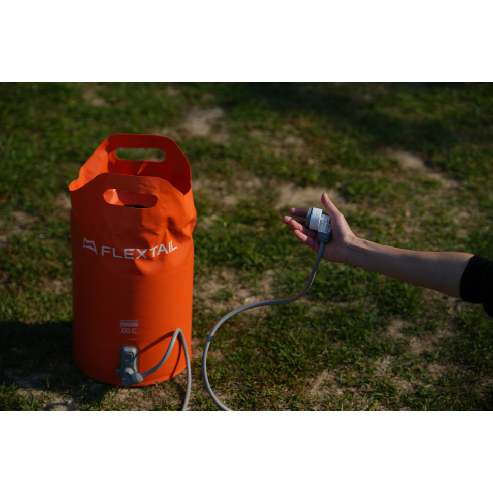 Контейнер для воды с насосом и душевой лейкой Flextail Tiny Shower Bucket, 20л, оранжевый Киев - изображение 4