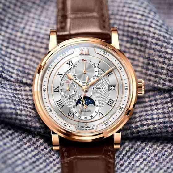 Водостойкие механические часы Borman Club golden Киев