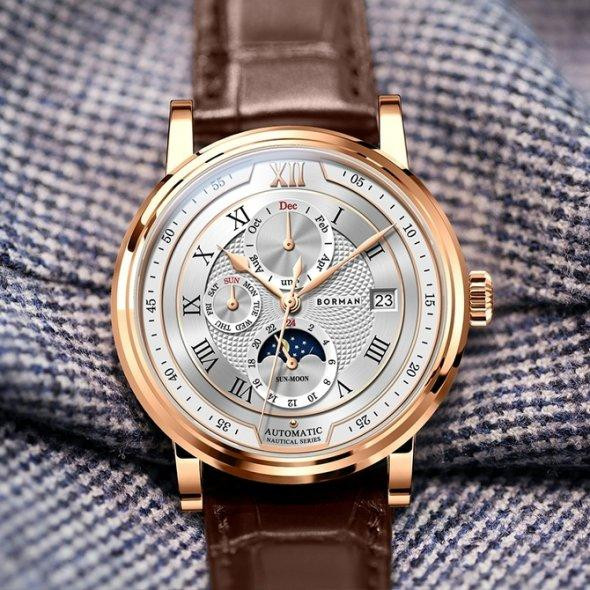 Водостойкие механические часы Borman Club golden Киев - изображение 5