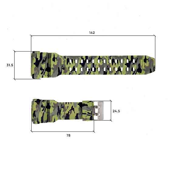 Ремешок для часов Skmei 1818CMGN Green Camo SBR Киев