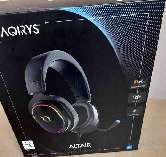 Ігрові дротові навушники Aqirys Altair Black Харків