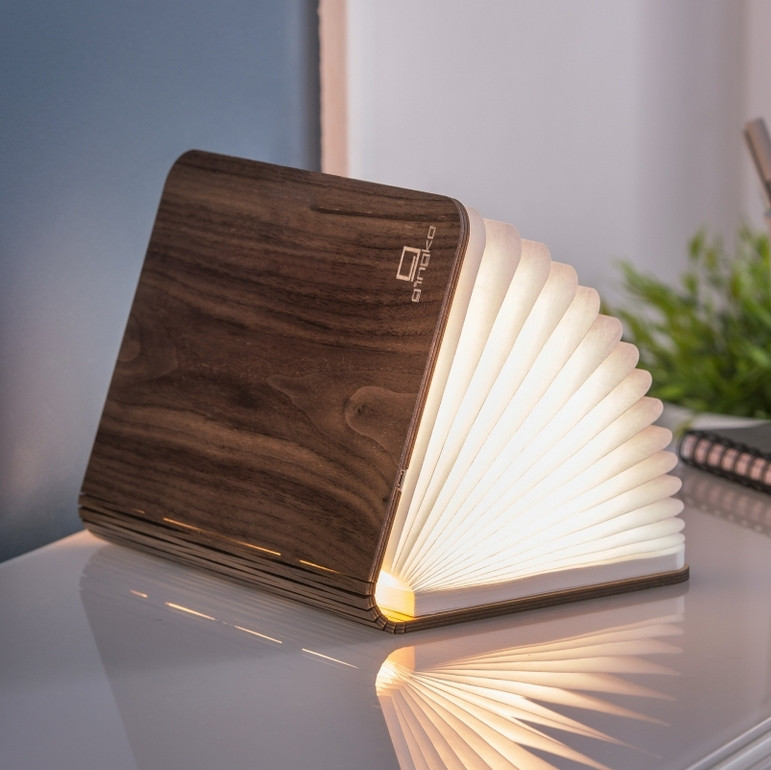Світильник-книга на акумуляторі Smart Book (17 x 21.5 x 2.5 см) Дерево горіх Вінниця - фото 3