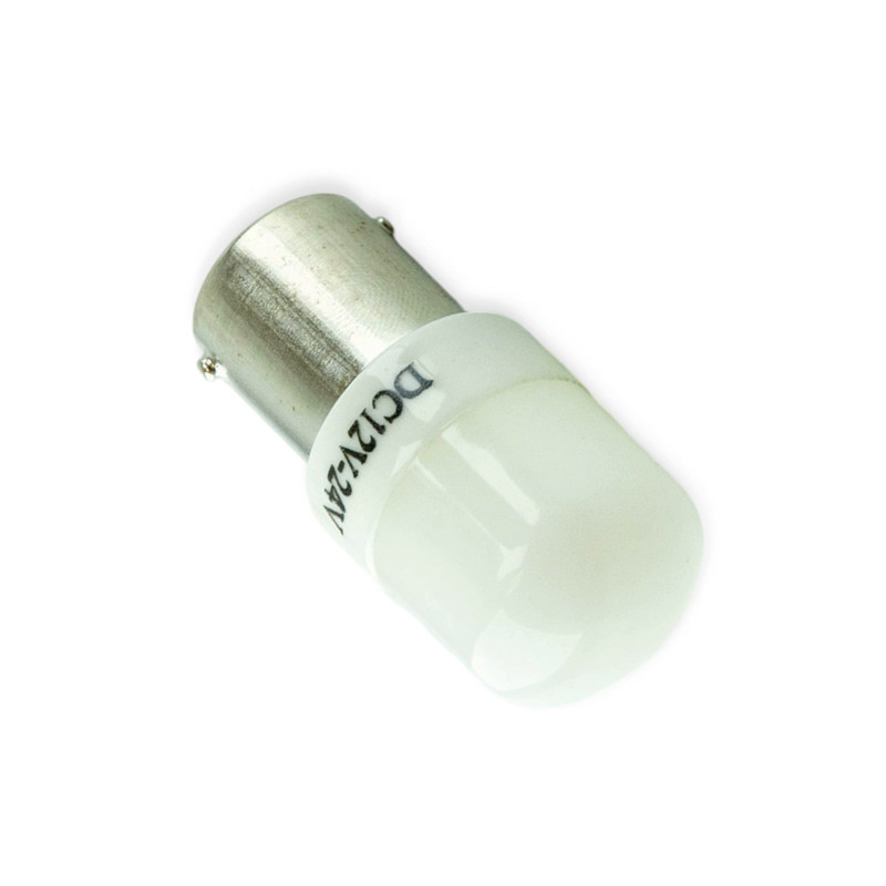 Автолампа світлодіодна А 12-21 WHITE 6 SMD 3030 матова ліза з керам.ободом (12-24V) Мукачево - фото 1