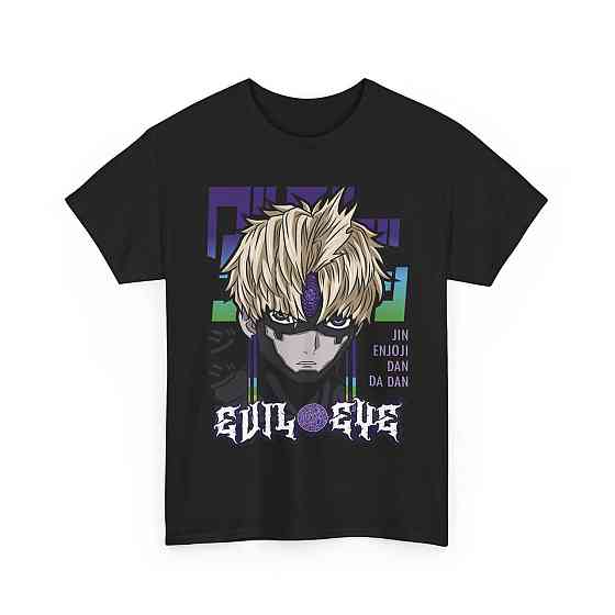 Футболка з аніме принтом Евіл Ейе Дандадан Ейе оверсайз (S/M/L) Чорний AnimeJ0188 Дніпро