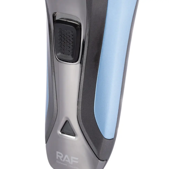 Электробритва RAF R11205 аккумуляторная с тремя плавающими головками, сухое бритье, триммер, USB, черная Одесса