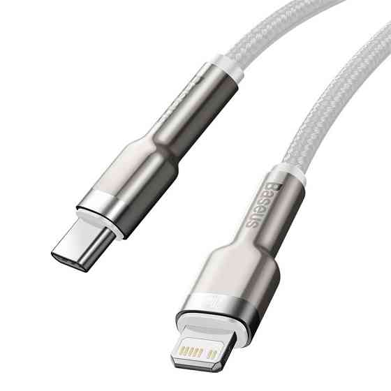 Кабель Baseus Cafule Series Metal Data Cable Type-C to iP PD 20W 2m White Одеса