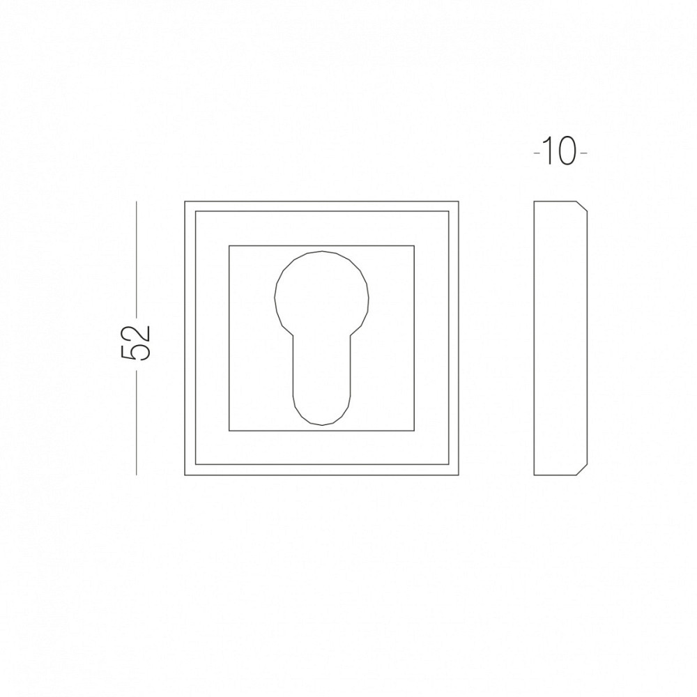 НАКЛАДКА ПІД ЦИЛІНДР E8a MCF МАТОВА ТЕМНА БРОНЗА Київ - фото 2