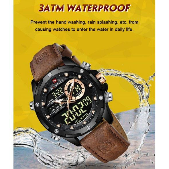 Тактические водостойкие кварцевые часы Naviforce Pride black Киев - изображение 5