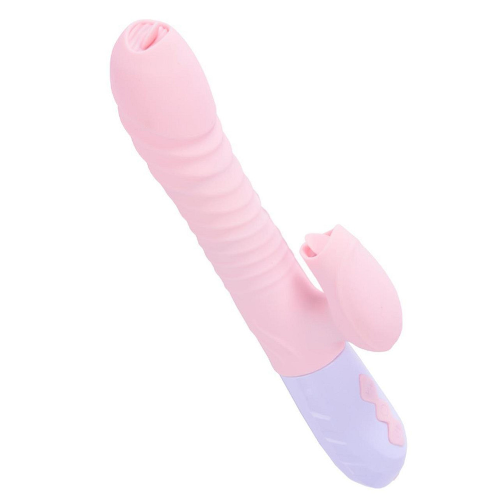 Вібратор - Silicone Vibrator USB 7 Function and Thrusting Function / Heating Pink Sex Aura Київ - фото 2