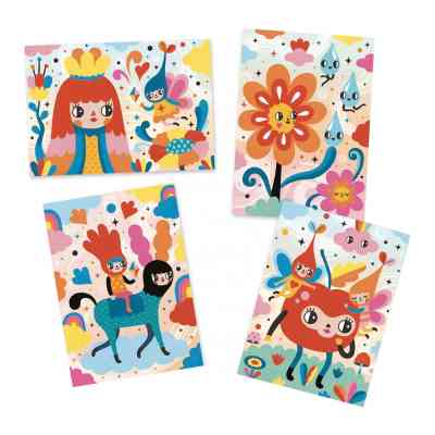 Набор для творчества Djeco Прекрасно мило художественный комплект рисования цветным песком (DJ08678) Винница