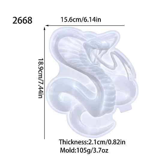 Молд силиконовый Кобра 156 на 189 мм серый Киев