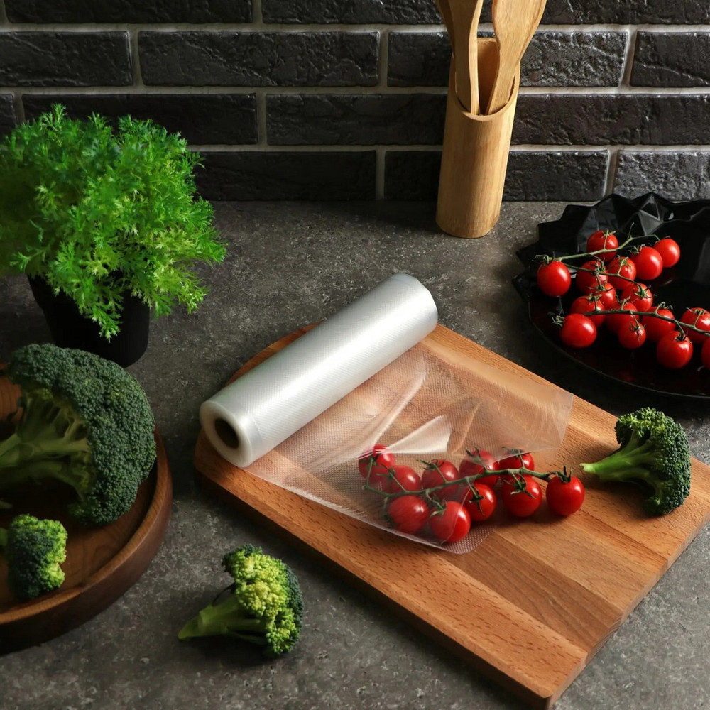 Вакуумні пакети для їжі 5 м х 30 см / Рифлені пакети для вакууматора / Пакети вакуумні Київ - фото 5