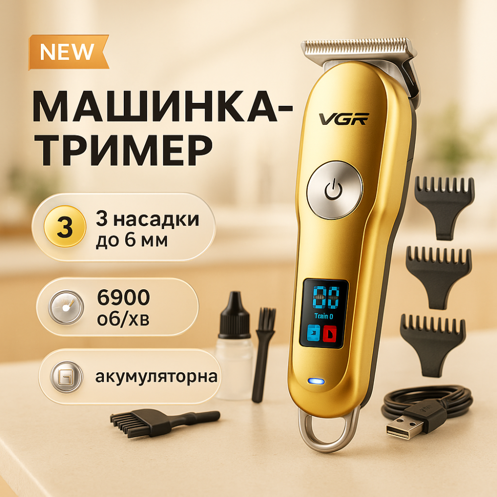 Электрическая машинка триммер для волос и бороды, Модная машинка для стрижки волос EG-35 Львов - изображение 18