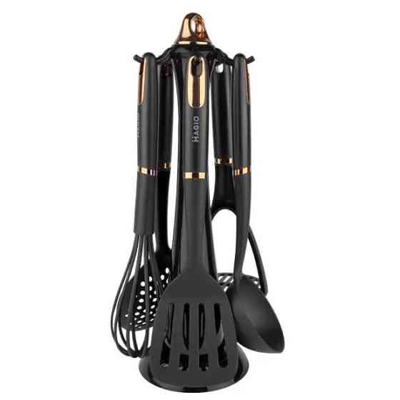 Силіконові кухонні приналежності набір Magio MG-1125, Нейлоновий набір для кухні кухарського WZ-89 Івано-Франківськ