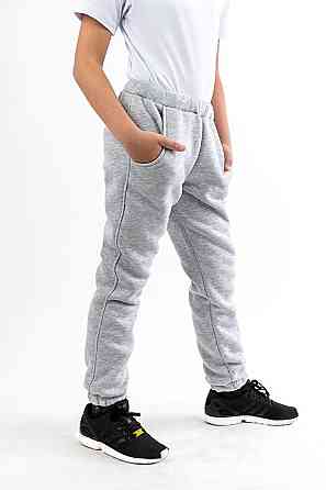 Дитячі теплі штани унісекс, сірий меланж топ Крохатушка одяг Київ