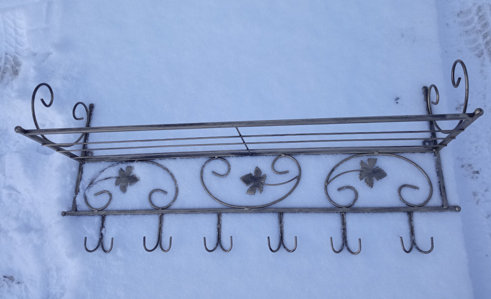 Вешалка кованая настенная большая M-082 для одежды Киев - изображение 1