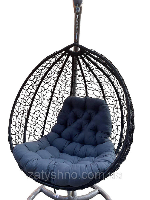 Крісло Кокон підвісне з ротанга Київ - фото 3