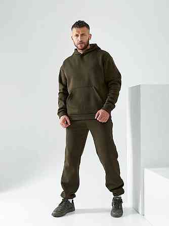 Чоловічий спортивний теплий костюм на флісі Хакі 54/56 Харків