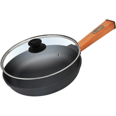 Сковорода Brizoll Optima чавунна з ручкою та скляною кришкою 240х40 мм (O2440-P-C) Винница - изображение 1