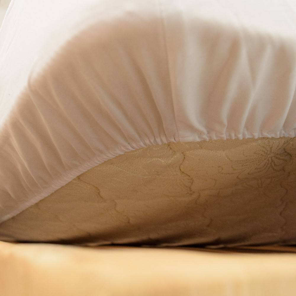 Простынь на резинке евро сатин 100% хлопок 200х200х30см 125г/м2 (Белый) Сумы - изображение 3