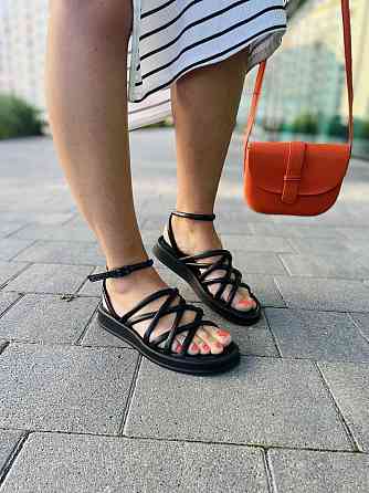 Olli Босоніжки жіночі OLLI Л-1-0110 чорні (літо, шкіра натуральна) (5267) Коломия