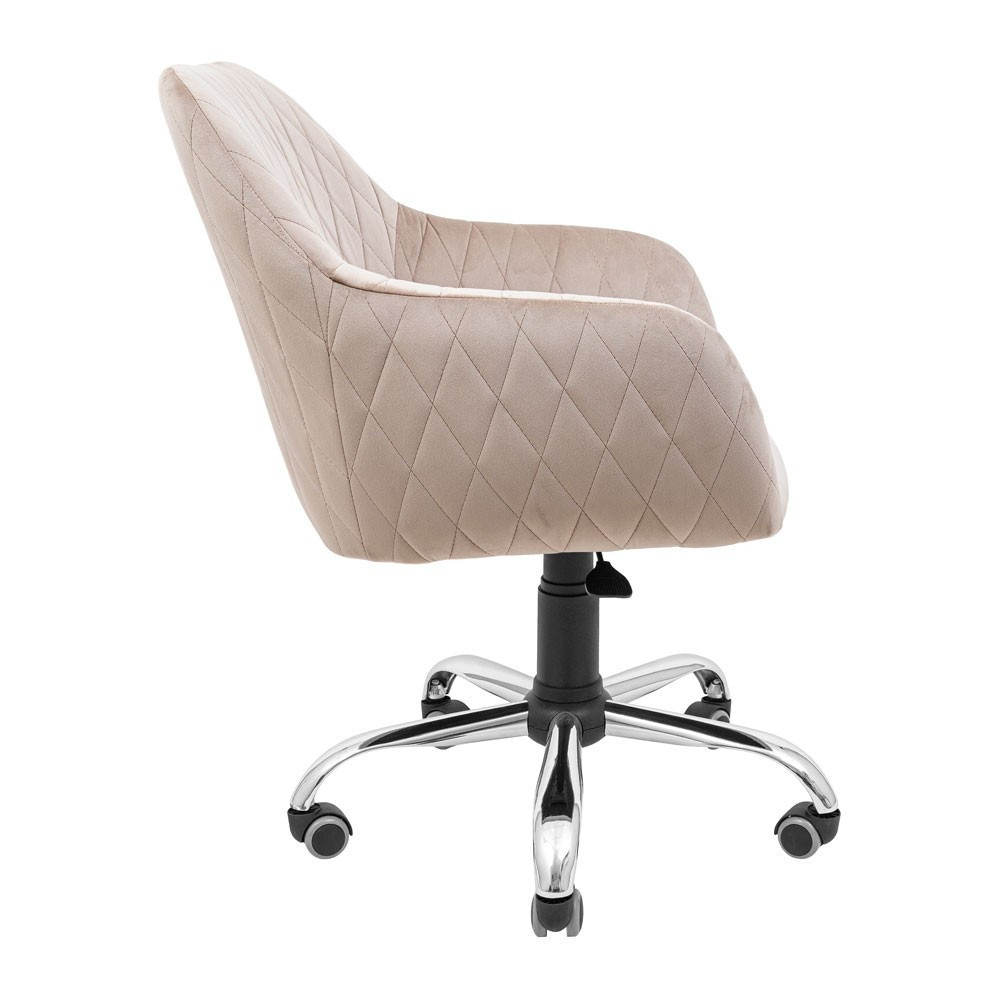 Стілець крісло м'який LibertyDesign U Riviera 21 Piastra Roll Хром Кремовий Київ - фото 3