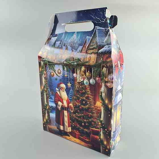 Новогодняя подарочная картонная упаковка для конфет (600грм) №228 