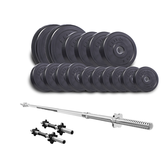 Elitum Titan набор 68 кг гантели и штанга универсальный спортивный комплект для занятий силовыми Киев