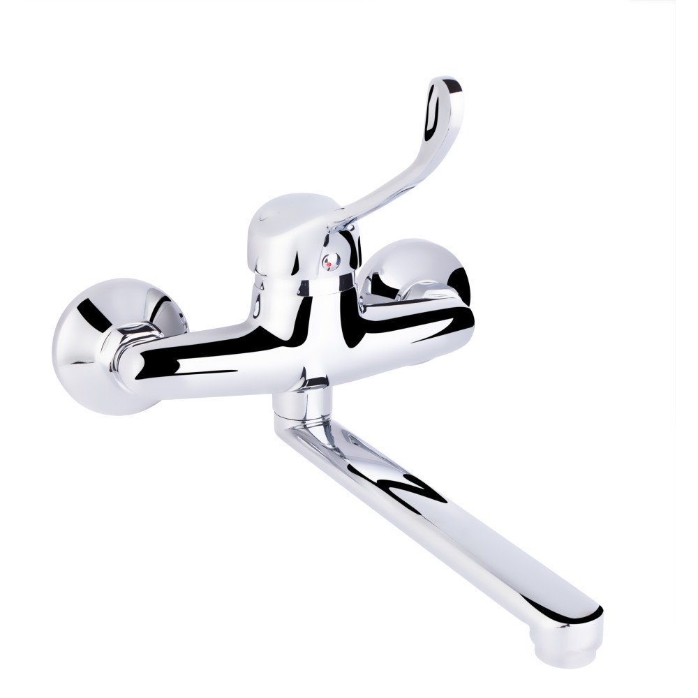 Змішувач для кухні ліктьовий Lidz Watt 009 настінний (k35) LDWAT009CRM34862 Chrome Київ - фото 1
