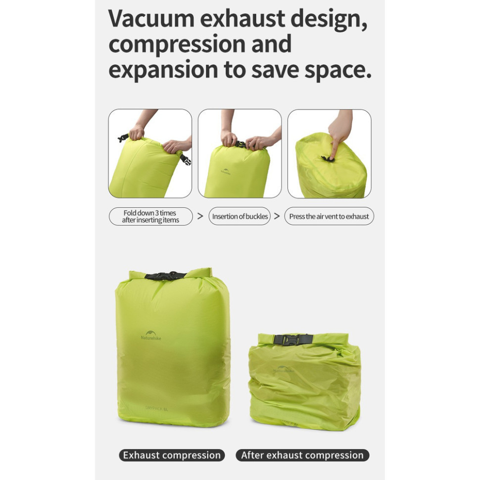 Гермомішок Naturehike CNK2550XB012, 4 л, білий Київ - фото 2