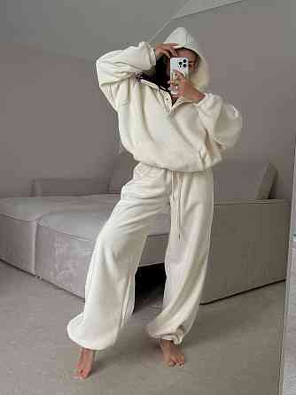 Женский теплый повседневный костюм двойка двойной флис Одесса