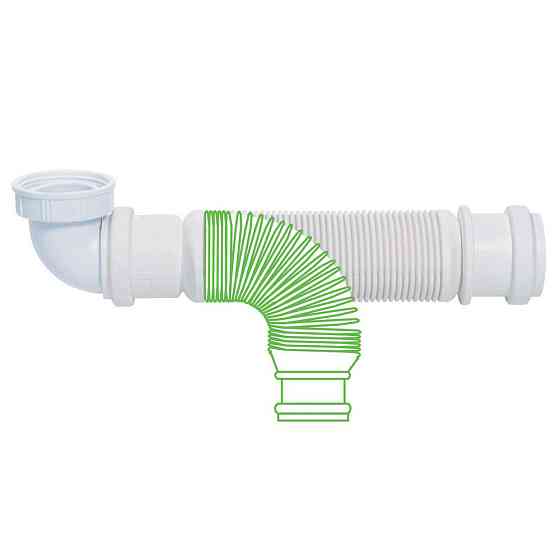 Сифон для раковини Senzo 11⁄4" × Ø 32 мм WIRQUIN (9541526) Київ