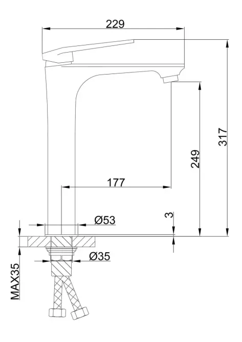 Смеситель для раковины высокий Frap F1052-54 белый/хром Киев - изображение 6