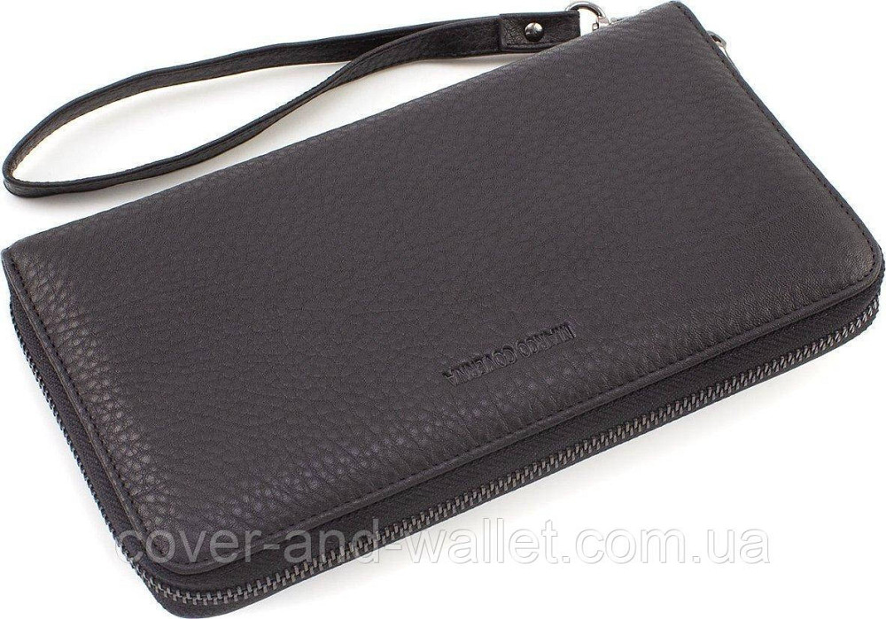 Элитный мужской кожаный кошелек-клатч на змейке Marco Coverna 5901Q Киев - изображение 3