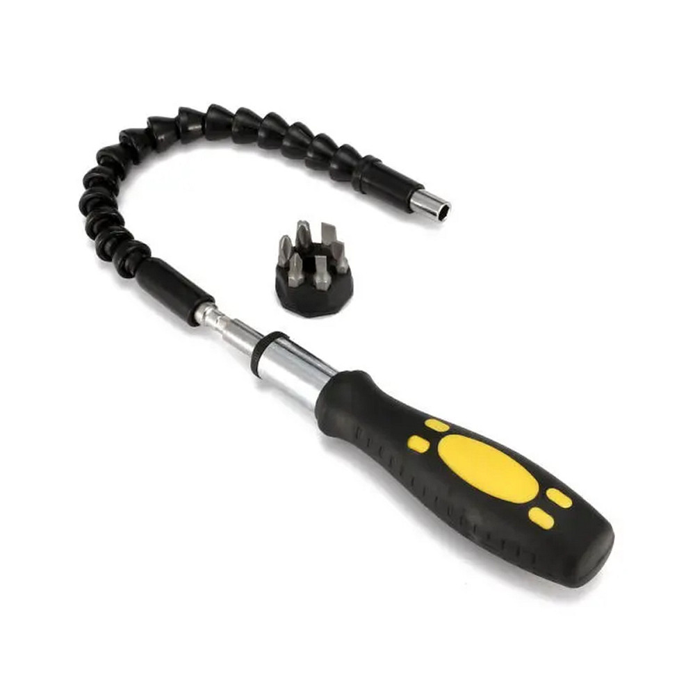 Викрутка з гнучким подовжувачем Snake Bit для дрилі та ручної викрутки, набір з 6 бітами і рукояткою Одеса - фото 2