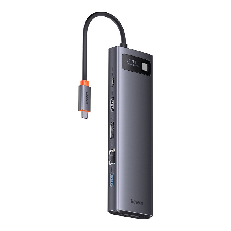 USB-хаб Baseus Metal Gleam Series 12-in-1 Multifunctional Type-C HUB Docking Station Gray Одеса - фото 5