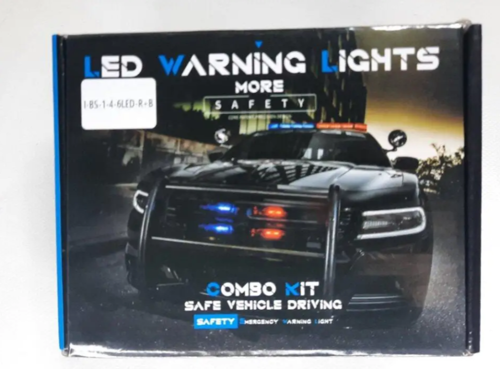 Стробоскоп під решітку 4шт по 6LED I-BS-1-4-6LED-Blue з пультом 12-24V Вінниця - фото 2