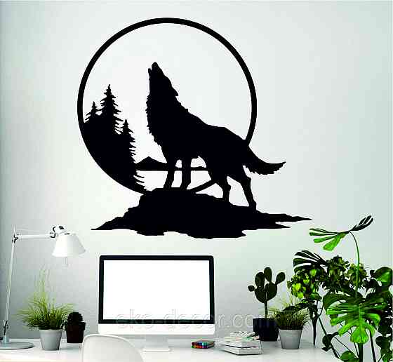 Декоративное настенное Панно «Волк на природе», Декор на стену Киев