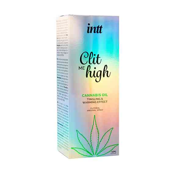 Збуджуючий спрей для клітора - Intt Clit Me High Cannabis Oil Tingling and Warming Effect, 12 мл Sex Aura Київ