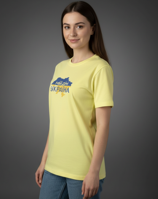 Женская Футболка вышитая крестиком МОЙ ДОМ УКРАИНА Киев - изображение 2