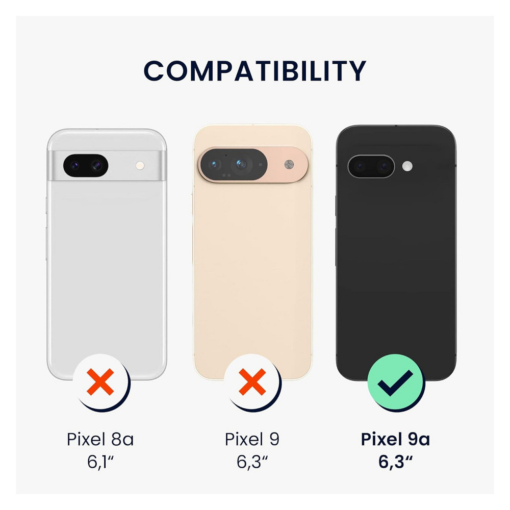 Чохол для телефону kwmobile Pixel 9a матовий чорний силіконовий сумісний з бездротовою зарядкою Київ - фото 2