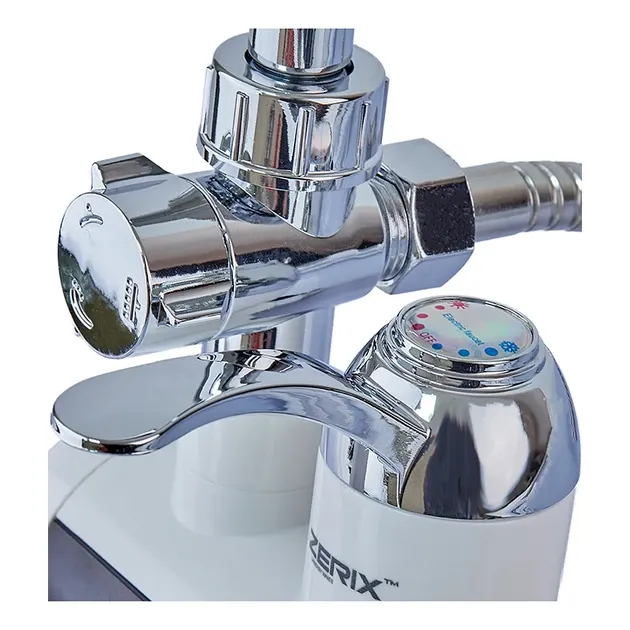 Кран-водонагрівач настінний Zerix ELW22-EW 3 кВт з душовим шлангом та лійкою Чернівці - фото 4