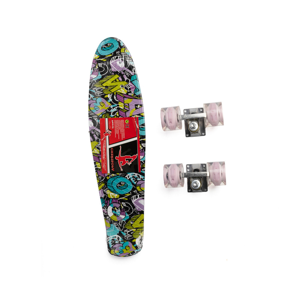 Скейт пенни борд, скейтборд Profi МS0749-13_6 со светящимися колесами алюминиевая подвеска Каменец-Подольский - изображение 4