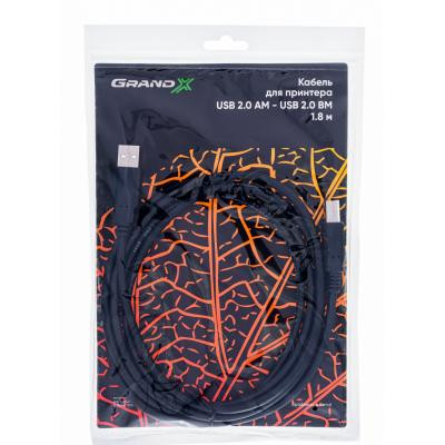 Кабель для принтера USB 2.0 AM/BM 1.8m Grand-X (PR-18) Вінниця - фото 3