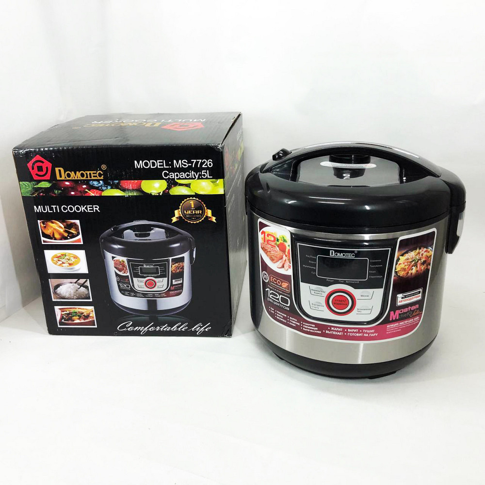 Мультиварка для будинку якісна мультиварка Domotec MS-7726 5 л 1500 Вт, Побутові мультиварки рисоварки HM-44 Львів - фото 1