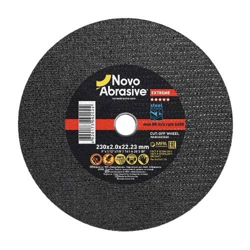 Круг відрізний по металу d230мм*2,0*22,23мм 14A Extreme NovoAbrasive Житомир - изображение 1