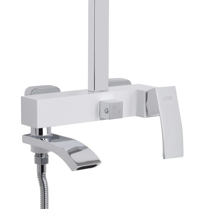 Душевая система из латуни Qtap Swan Cascada на три потребителя (с изливом) QTSWA111CRW45570 Chrome/White Харьков - изображение 3