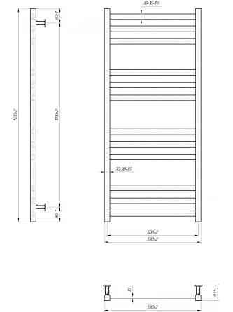 Водяна рушникосушарка Mario INOX Чікаго 1170x530/500 Київ